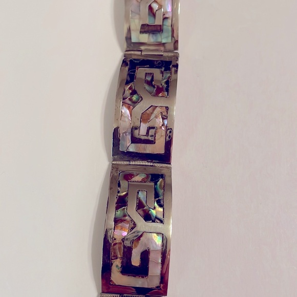 Sterling Silver Abalone Bracelet. EUC - Picture 3 of 10